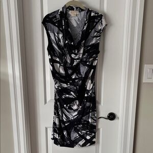 Michael Kors Abstract Black and White Mini Dress